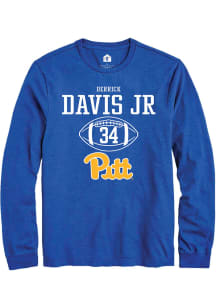 Derrick Davis Jr Rally Mens Blue Pitt Panthers NIL Sport Icon Tee