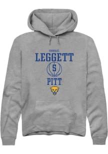 Ishmael Leggett Rally Mens Graphite Pitt Panthers NIL Sport Icon Hooded Sweatshirt