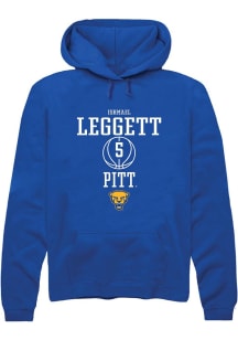 Ishmael Leggett Rally Mens Blue Pitt Panthers NIL Sport Icon Hooded Sweatshirt