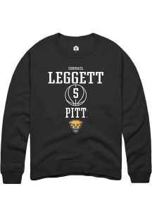 Ishmael Leggett Rally Mens Black Pitt Panthers NIL Sport Icon Crew Sweatshirt