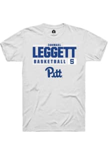 Ishmael Leggett White Pitt Panthers NIL Stacked Box Short Sleeve T Shirt