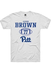 Jackson Brown White Pitt Panthers NIL Sport Icon Short Sleeve T Shirt