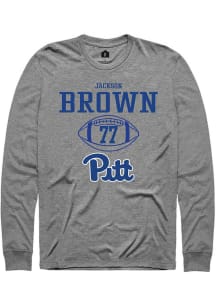 Jackson Brown Rally Mens Graphite Pitt Panthers NIL Sport Icon Tee