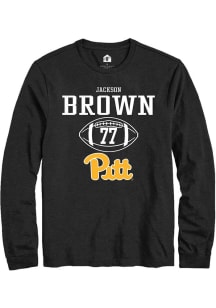 Jackson Brown Rally Mens Black Pitt Panthers NIL Sport Icon Tee