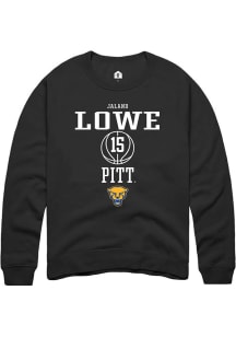 Jaland Lowe Rally Mens Black Pitt Panthers NIL Sport Icon Crew Sweatshirt