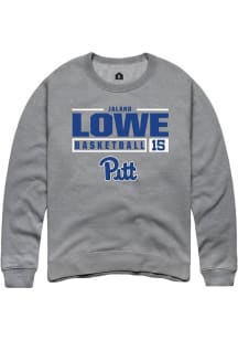 Jaland Lowe Rally Mens Graphite Pitt Panthers NIL Stacked Box Crew Sweatshirt