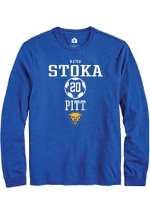 Mateo Stoka Rally Mens Blue Pitt Panthers NIL Sport Icon Tee