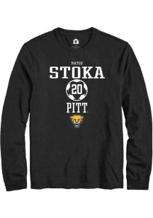 Mateo Stoka Rally Mens Black Pitt Panthers NIL Sport Icon Tee