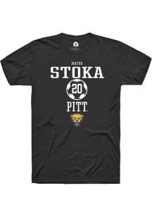 Mateo Stoka Black Pitt Panthers NIL Sport Icon Short Sleeve T Shirt