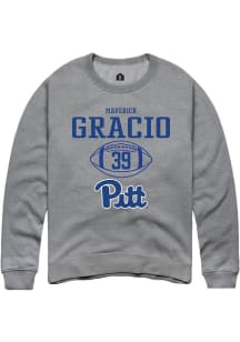 Maverick Gracio Rally Mens Graphite Pitt Panthers NIL Sport Icon Crew Sweatshirt