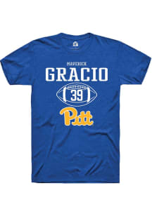 Maverick Gracio Blue Pitt Panthers NIL Sport Icon Short Sleeve T Shirt