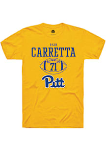 Ryan Carretta Gold Pitt Panthers NIL Sport Icon Short Sleeve T Shirt