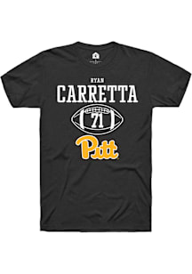 Ryan Carretta Black Pitt Panthers NIL Sport Icon Short Sleeve T Shirt