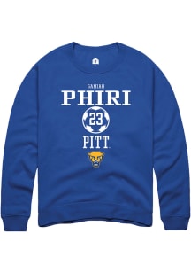 Samiah phiri Rally Mens Blue Pitt Panthers NIL Sport Icon Crew Sweatshirt