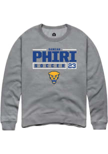 Samiah phiri Rally Mens Graphite Pitt Panthers NIL Stacked Box Crew Sweatshirt