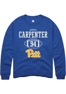 Samuel Carpenter Rally Mens Blue Pitt Panthers NIL Sport Icon Crew Sweatshirt