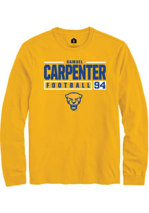 Samuel Carpenter Rally Mens Gold Pitt Panthers NIL Stacked Box Tee