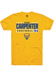 Samuel Carpenter Gold Pitt Panthers NIL Stacked Box Short Sleeve T Shirt