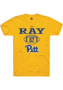 Tai Ray Gold Pitt Panthers NIL Sport Icon Short Sleeve T Shirt