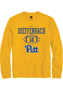 Ty Dieffenbach  Pitt Panthers Gold Rally NIL Sport Icon Long Sleeve T Shirt