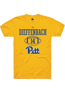 Ty Dieffenbach  Pitt Panthers Gold Rally NIL Sport Icon Short Sleeve T Shirt