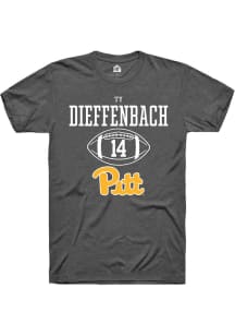 Ty Dieffenbach  Pitt Panthers Dark Grey Rally NIL Sport Icon Short Sleeve T Shirt