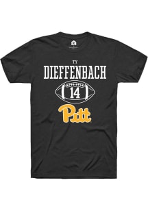 Ty Dieffenbach  Pitt Panthers Black Rally NIL Sport Icon Short Sleeve T Shirt