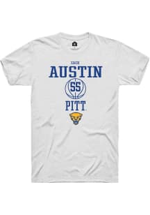 Zack Austin White Pitt Panthers NIL Sport Icon Short Sleeve T Shirt