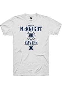 Dayvion Mcknight  Xavier Musketeers White Rally NIL Sport Icon Short Sleeve T Shirt