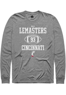 Max Lemasters  Cincinnati Bearcats Grey Rally NIL Sport Icon Long Sleeve T Shirt