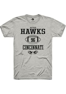 Nathan Hawks Ash Cincinnati Bearcats NIL Sport Icon Short Sleeve T Shirt