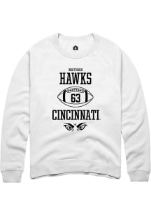 Nathan Hawks  Rally Cincinnati Bearcats Mens White NIL Sport Icon Long Sleeve Crew Sweatshirt