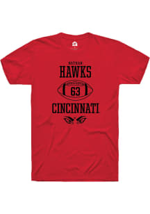Nathan Hawks  Cincinnati Bearcats Red Rally NIL Sport Icon Short Sleeve T Shirt
