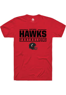 Nathan Hawks  Cincinnati Bearcats Red Rally NIL Stacked Box Short Sleeve T Shirt