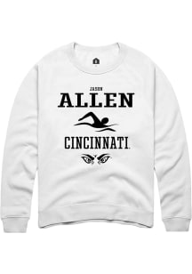 Jason Allen  Rally Cincinnati Bearcats Mens White NIL Sport Icon Long Sleeve Crew Sweatshirt