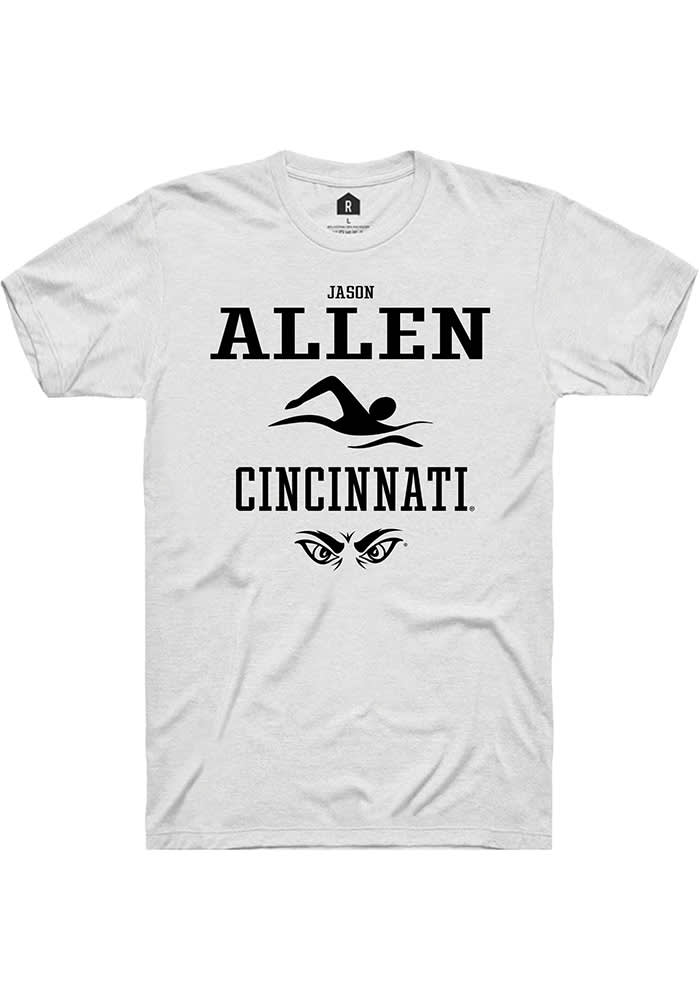 Jason Allen Cincinnati Bearcats White Rally NIL Sport Icon Short Sleeve T Shirt
