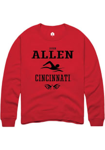 Jason Allen  Rally Cincinnati Bearcats Mens Red NIL Sport Icon Long Sleeve Crew Sweatshirt