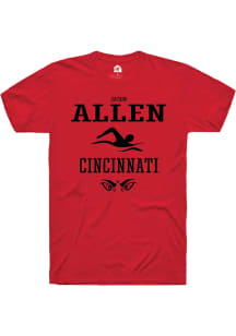 Jason Allen  Cincinnati Bearcats Red Rally NIL Sport Icon Short Sleeve T Shirt