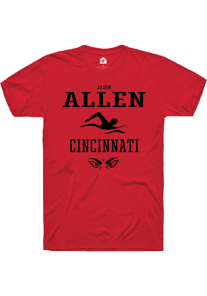 Jason Allen Cincinnati Bearcats Red Rally NIL Sport Icon Short Sleeve T Shirt