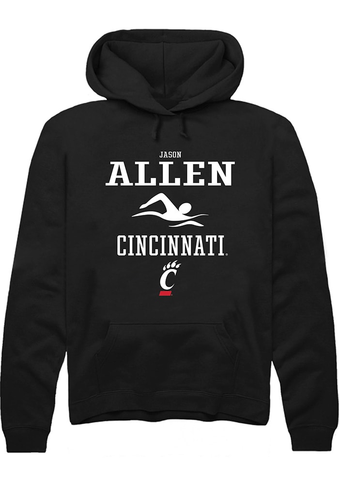 Jason Allen Rally Cincinnati Bearcats Mens Black NIL Sport Icon Long Sleeve Hoodie