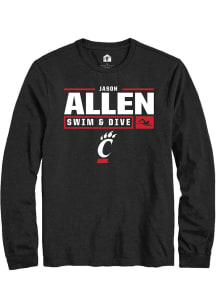 Jason Allen  Cincinnati Bearcats Black Rally NIL Stacked Box Long Sleeve T Shirt