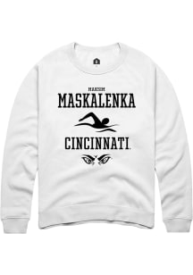 Maksim Maskalenka  Rally Cincinnati Bearcats Mens White NIL Sport Icon Long Sleeve Crew Sweatshi..