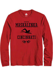 Maksim Maskalenka  Cincinnati Bearcats Red Rally NIL Sport Icon Long Sleeve T Shirt