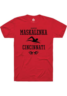 Maksim Maskalenka  Cincinnati Bearcats Red Rally NIL Sport Icon Short Sleeve T Shirt