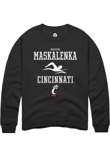 Maksim Maskalenka  Rally Cincinnati Bearcats Mens Black NIL Sport Icon Long Sleeve Crew Sweatshi..