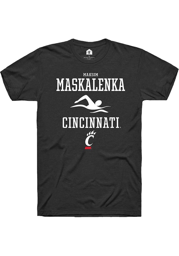 Maksim Maskalenka Cincinnati Bearcats Black Rally NIL Sport Icon Short Sleeve T Shirt