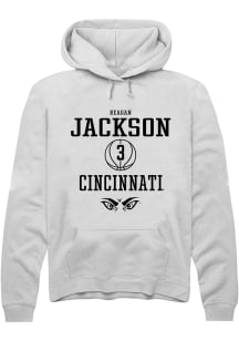 Reagan Jackson  Rally Cincinnati Bearcats Mens White NIL Sport Icon Long Sleeve Hoodie