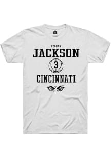 Reagan Jackson  Cincinnati Bearcats White Rally NIL Sport Icon Short Sleeve T Shirt
