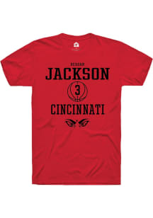 Reagan Jackson  Cincinnati Bearcats Red Rally NIL Sport Icon Short Sleeve T Shirt