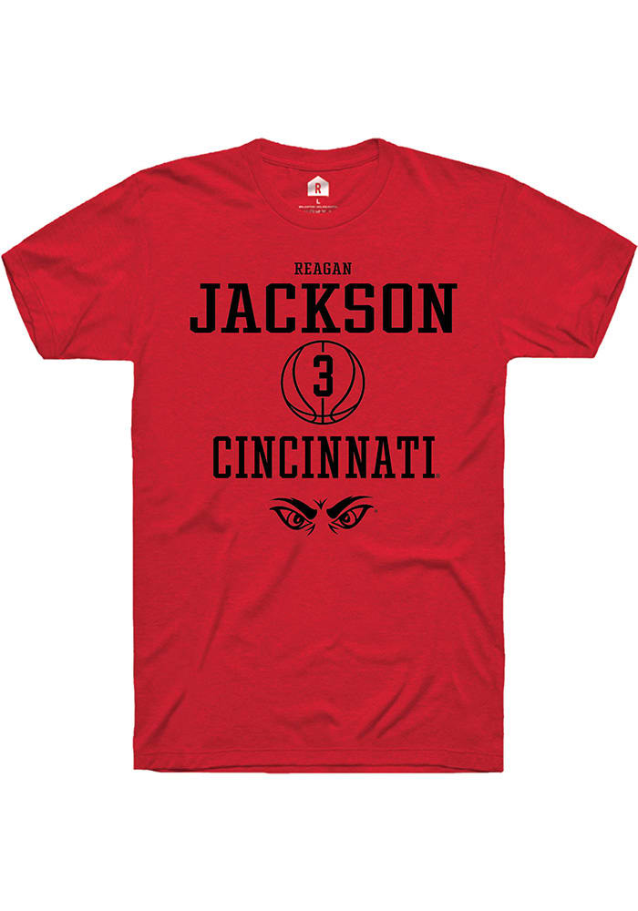 Reagan Jackson Cincinnati Bearcats Red Rally NIL Sport Icon Short Sleeve T Shirt